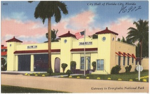 City Hall of Florida City, Florida. Gateway to Everglades National Park