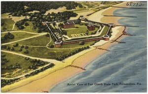 Aerial view of Fort Clinch State Park, Fernandina, Florida