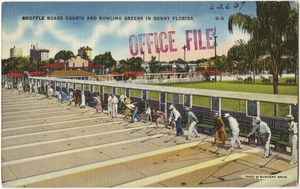 Shuffle board courts and bowling greens in sunny Florida