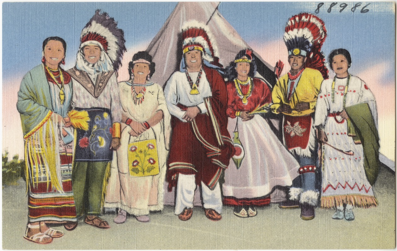 A typical Group of West Plains first Americans at Anadarko, Oklahoma