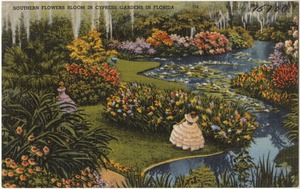 Southern flowers bloom in Cypress Gardens in Florida