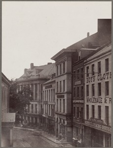 Milk Street, showing birthplace of Benjamin Franklin
