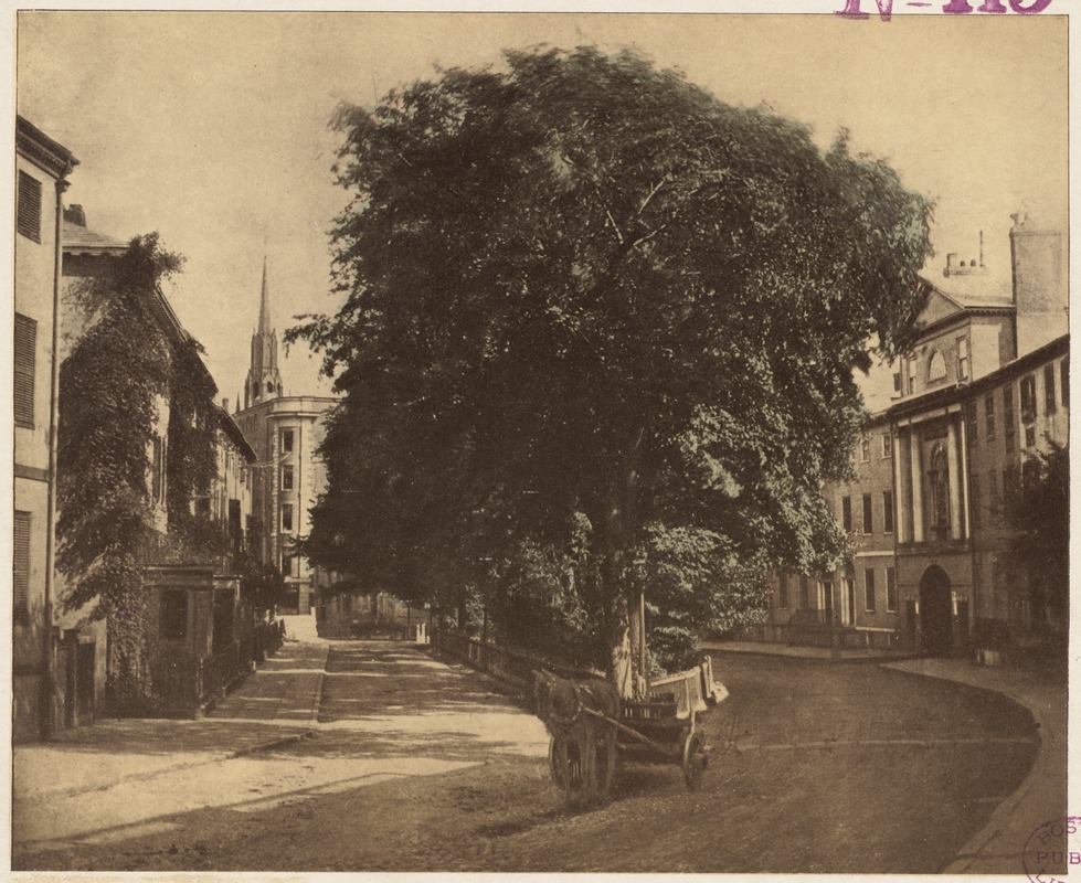 Franklin Street, archway to Summer Street on the right. 1855