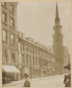 Washington Street: "South Row" (center of the photograph), erected 1801-2 by the Old South Church Corp., razed July, 1902