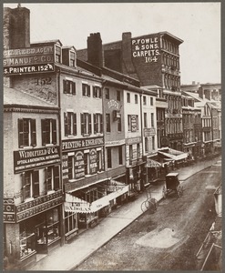 Boston, Massachusetts. Washington Street, east side, between Milk and Franklin Streets, before 1872