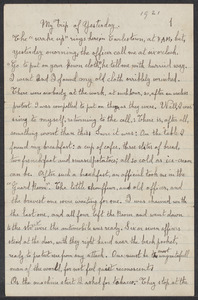 Sacco-Vanzetti Case Records, 1920-1928. Correspondence. Bartolomeo Vanzetti to Mrs. Elizabeth G. Evans, [1921]. Box 40, Folder 6, Harvard Law School Library, Historical & Special Collections