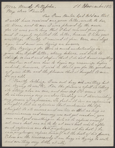 Sacco-Vanzetti Case Records, 1920-1928. Correspondence. Bartolomeo Vanzetti to Mrs. Maude Pettyjohn, December 11, 1926. Box 40, Folder 78, Harvard Law School Library, Historical & Special Collections