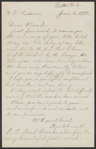 Sacco-Vanzetti Case Records, 1920-1928. Correspondence. Bartolomeo Vanzetti to Mrs. M. O'Sullivan, June 6, 1926. Box 40, Folder 84, Harvard Law School Library, Historical & Special Collections