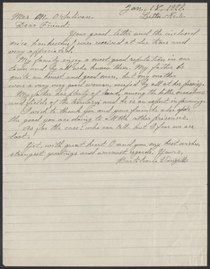 Sacco-Vanzetti Case Records, 1920-1928. Correspondence. Bartolomeo Vanzetti to Mrs. M. O'Sullivan, January 18, 1927. Box 40, Folder 86, Harvard Law School Library, Historical & Special Collections