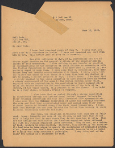 Sacco-Vanzetti Case Records, 1920-1928. Correspondence. Sacco-Vanzetti Defense Committee Correspondence to Emil Coda, June 13, 1922. Box 41, Folder 5, Harvard Law School Library, Historical & Special Collections