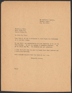 Sacco-Vanzetti Case Records, 1920-1928. Correspondence. Sacco-Vanzetti Defense Committee Correspondence to Vernon J. Rose, May 13, 1921. Box 41, Folder 30, Harvard Law School Library, Historical & Special Collections