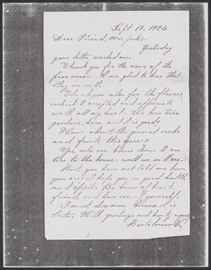 Sacco-Vanzetti Case Records, 1920-1928. Correspondence. Bartolomeo Vanzetti to Cerise Jack (photocopies only), 1924-1926. Box 41, Folder 67, Harvard Law School Library, Historical & Special Collections