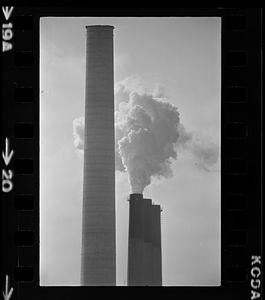Power plant chimneys, South Boston
