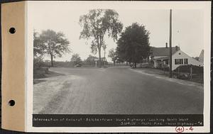 Contract No. 41, Extension of Belchertown-Pelham Highway, Belchertown, Pelham, intersection of Amherst-Belchertown-Ware highways, looking north west, Belchertown, Mass., Sep. 24, 1932