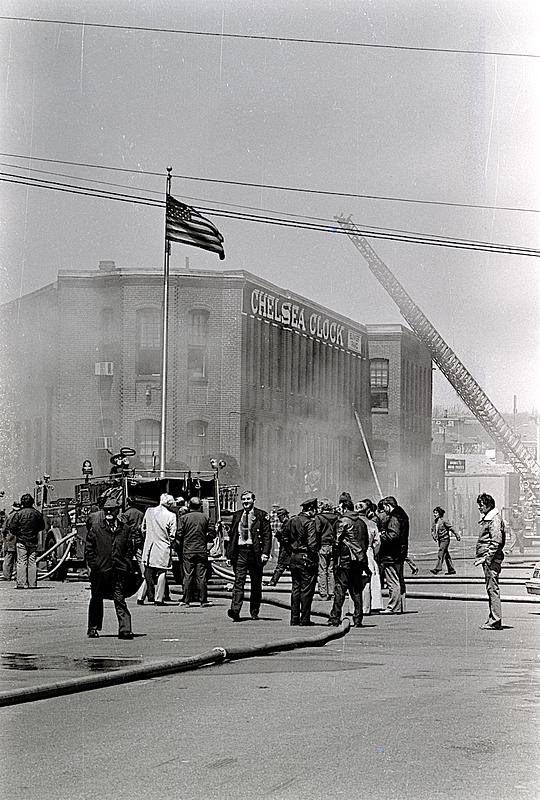 Chelsea Clock fire from Everett Ave.