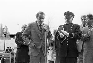 Governor King and Chief Burgin, Sgt. Cashen service
