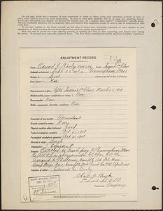 Enlistment record of Edward Connell Dooley