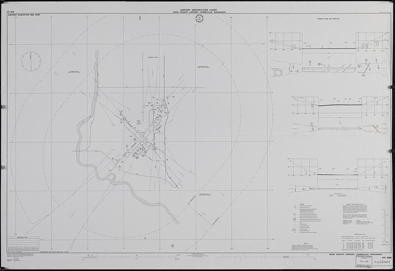 Airport obstruction chart, OC 938, Rock County Airport, Janesville, Wisconsin