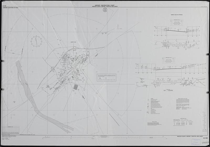 Airport obstruction chart, OC 982, Mercer County Airport, Trenton, New Jersey