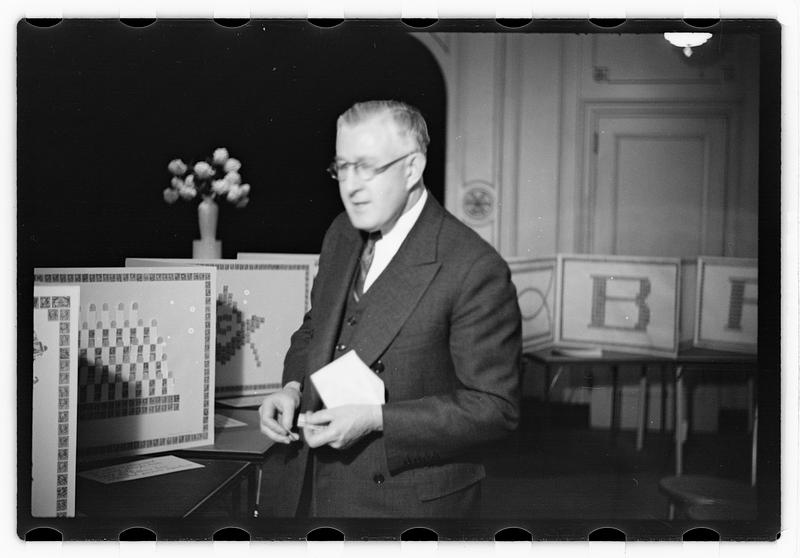 Ernest D. Chase pres., birthday card of stamps