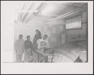 Group of children and young people in basement