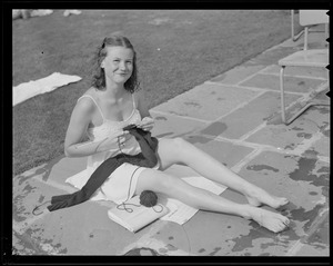 Girls at poolside