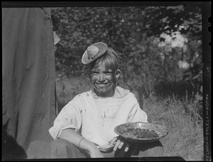 Unidentified boy with pie covered face