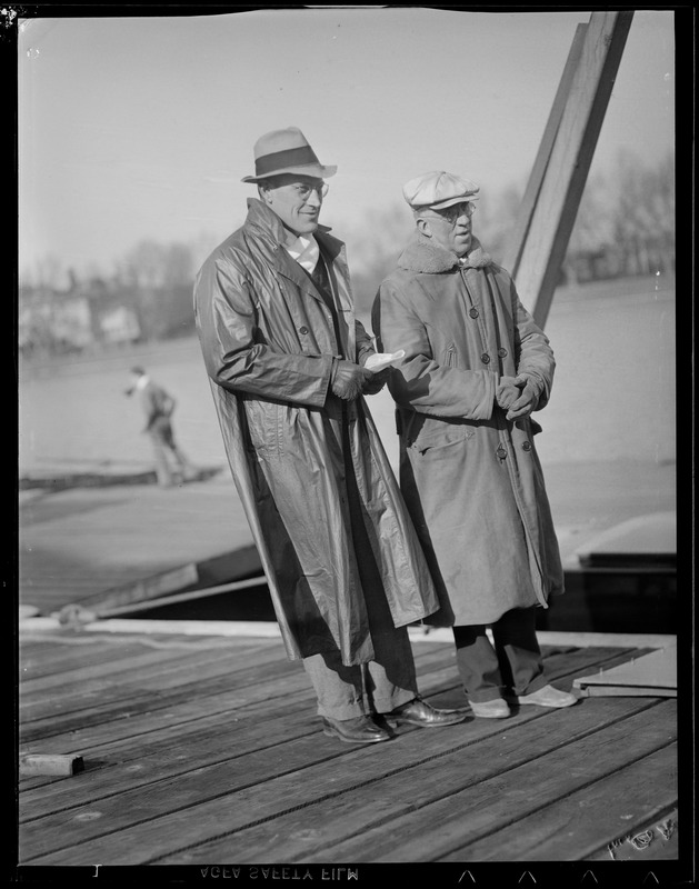 Two men on dock
