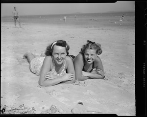 Girls sunbathing