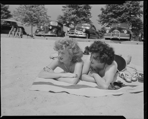 Girls sunbathing