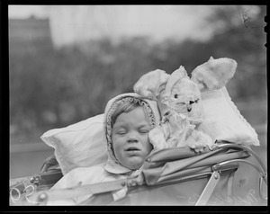 Little girl on carriage