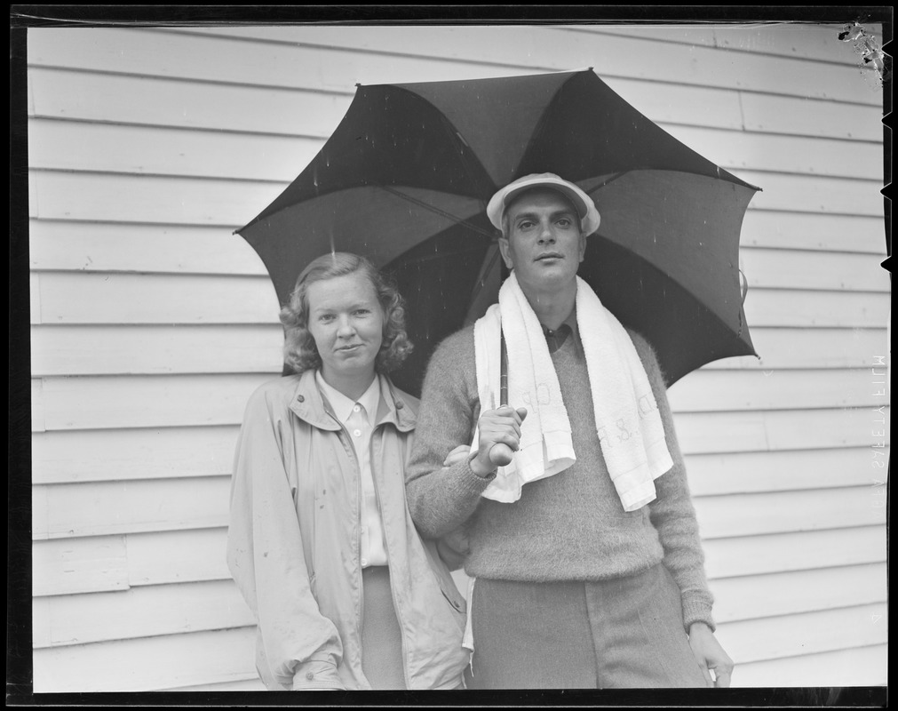 Couple with umbrella