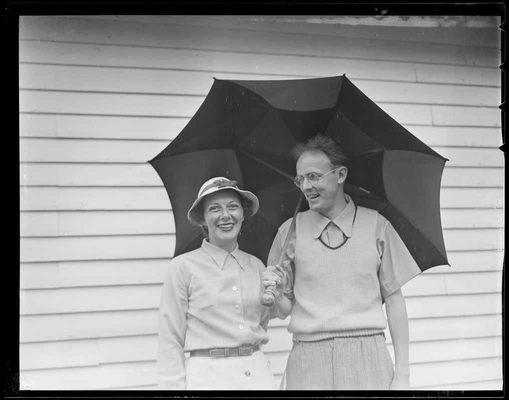 Couple with umbrella