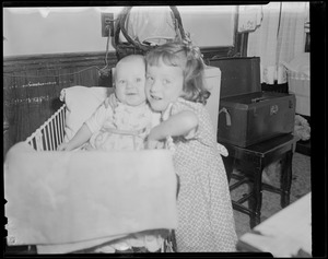 Little girl with baby