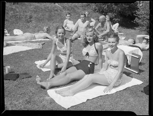 Young sunbathers