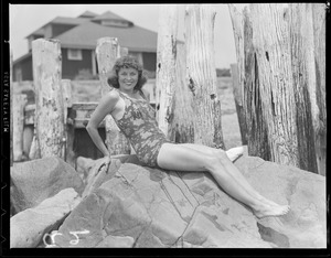 Woman posing in bathing suit