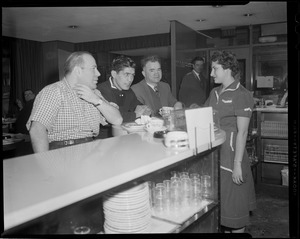 Men at lunch counter