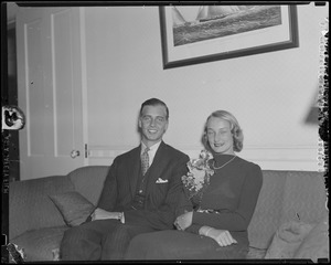 John Roosevelt and fiancé Anne Clark