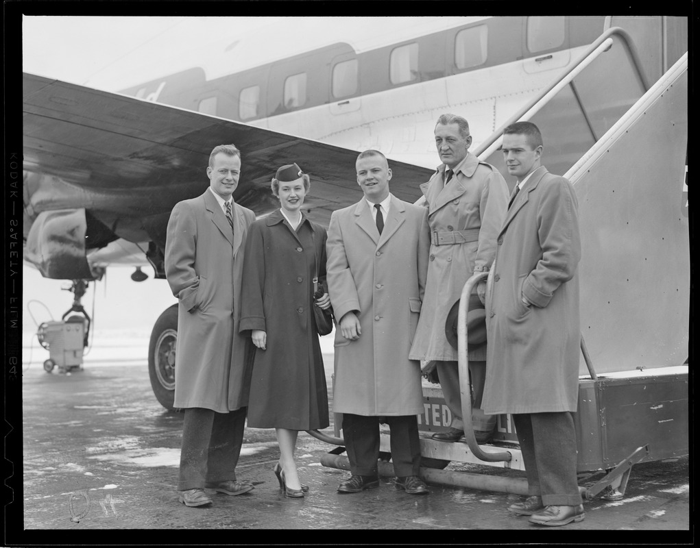 Group at airport - Digital Commonwealth