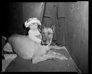Girl with Great Dane
