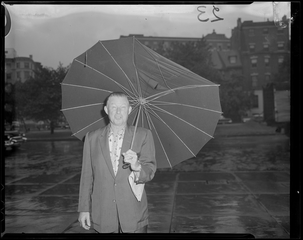 Man with umbrella