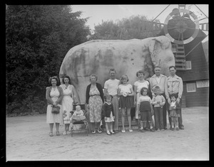 Family group poses with "elephant"