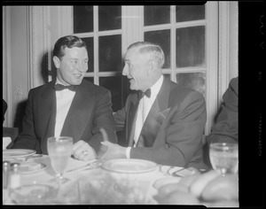 Two men at dinner