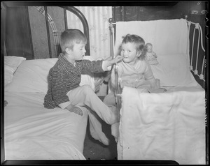 Children, possibly in hospital ward