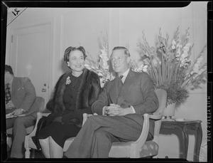 The Duke & Duchess of Windsor being interviewed in their suite at the Ritz-Carlton
