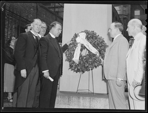 Father Coughlin with wreath