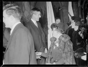 Event at State House with Governor Saltonstall, probably inaugural