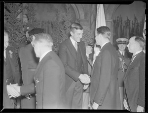 Event at State House with Gov. Saltonstall, probably his inaugural
