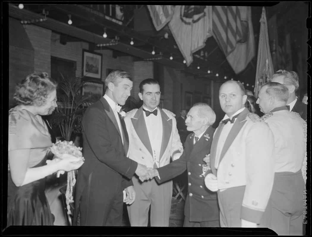 Event at State House with Gov. Saltonstall, probably his inaugural