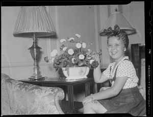 Shirley Temple in her suite at the Ritz Carlton